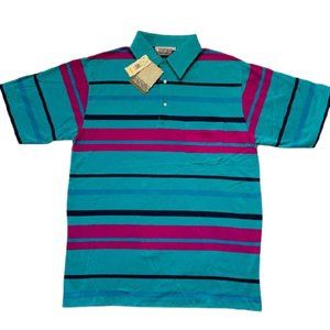 KnightsBridge K-Mart VINTAGE *NWT* 1990's Striped Polo w/Tags! Size Medium